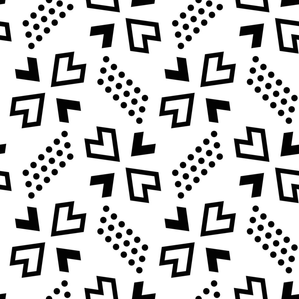 Black and white patterns. Abstract geometric for fabric print vector
