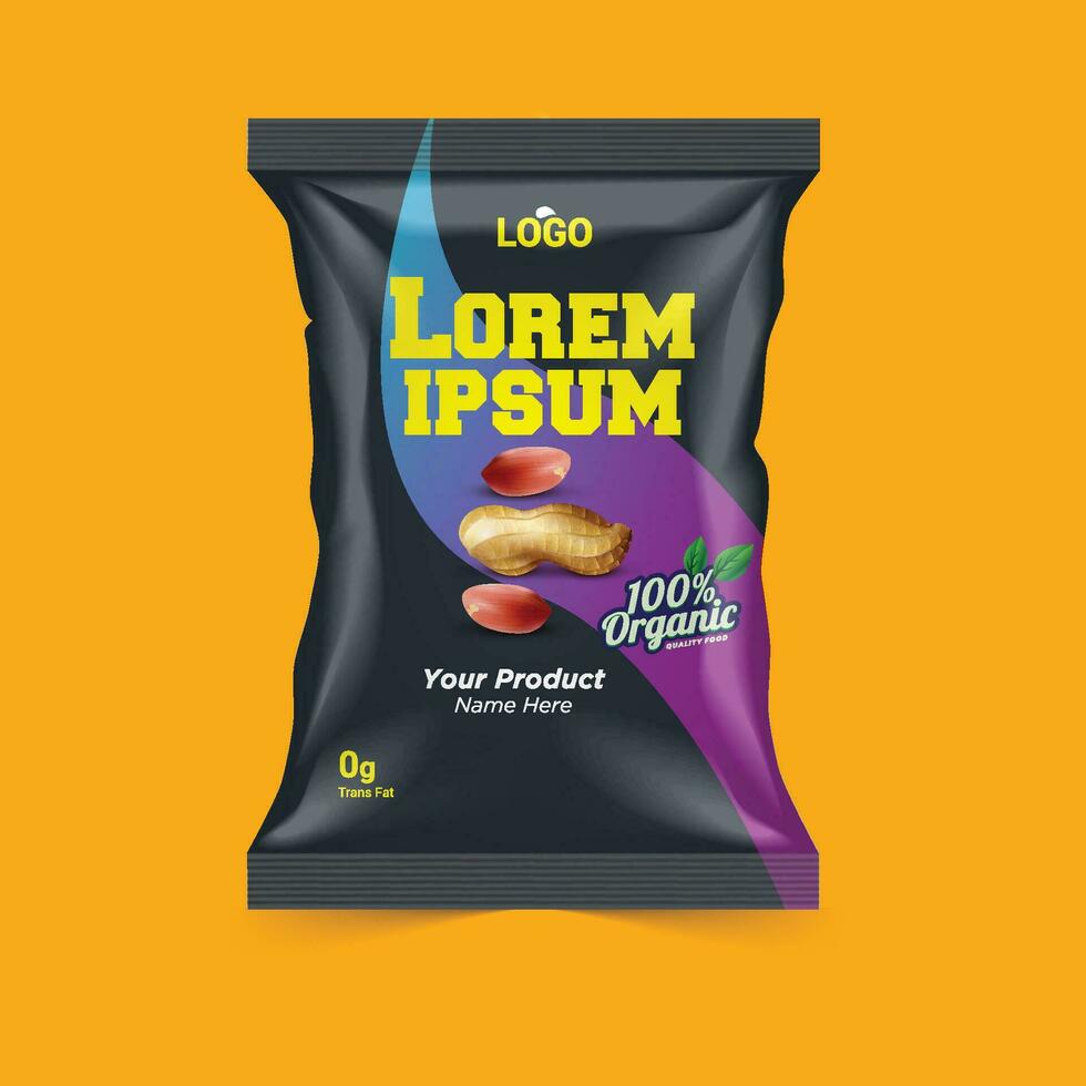 Packaging Design, foil bag Label Design, Dry fruit Packaging, Premium label design vector
