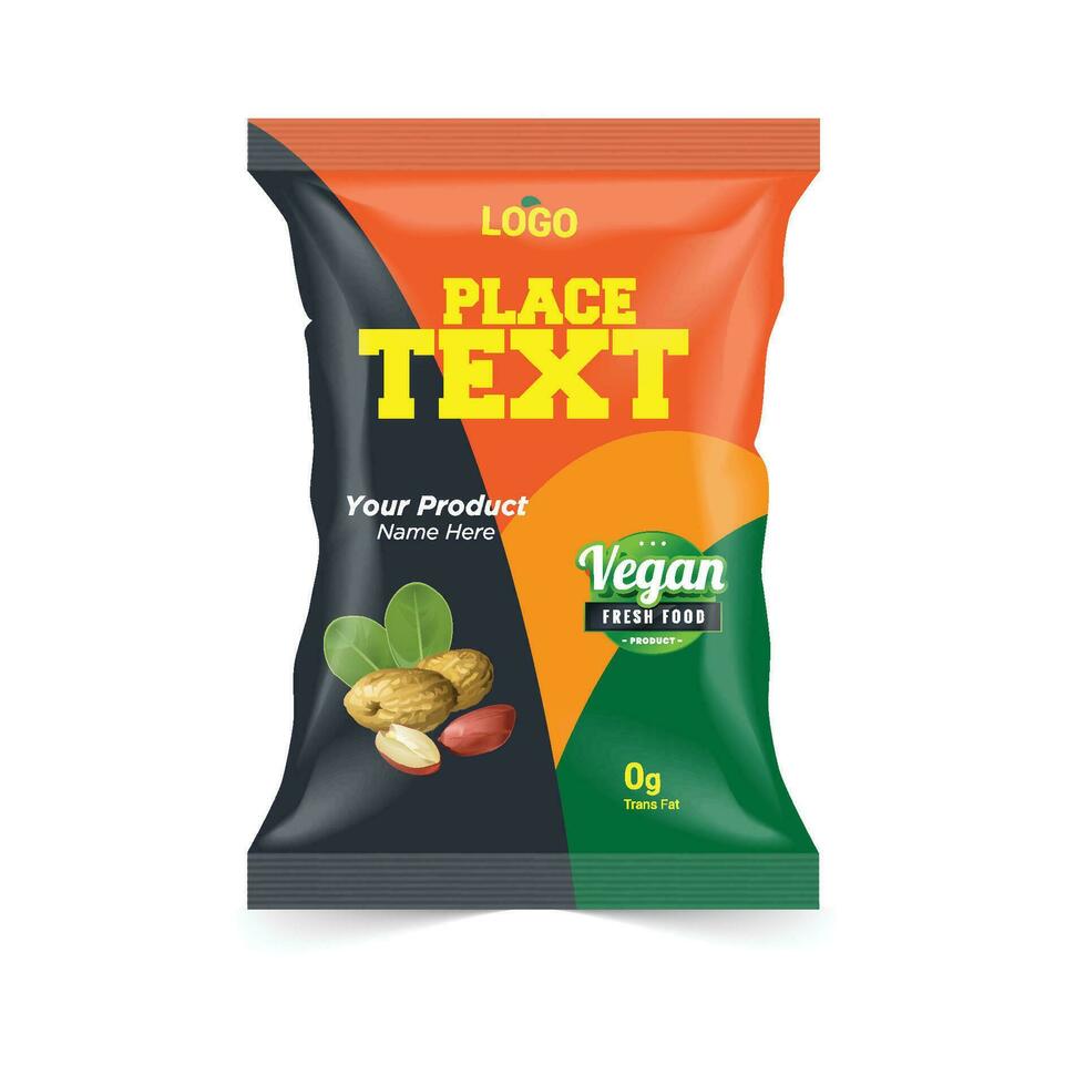Packaging Design, foil bag Label Design, Dry fruit Packaging, Premium label design vector