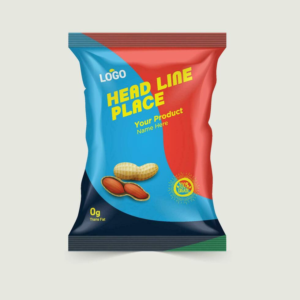 Packaging Design, foil bag Label Design, Dry fruit Packaging, Premium label design vector