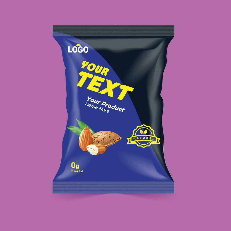 Packaging Design, foil bag Label Design, Dry fruit Packaging, Premium label design vector