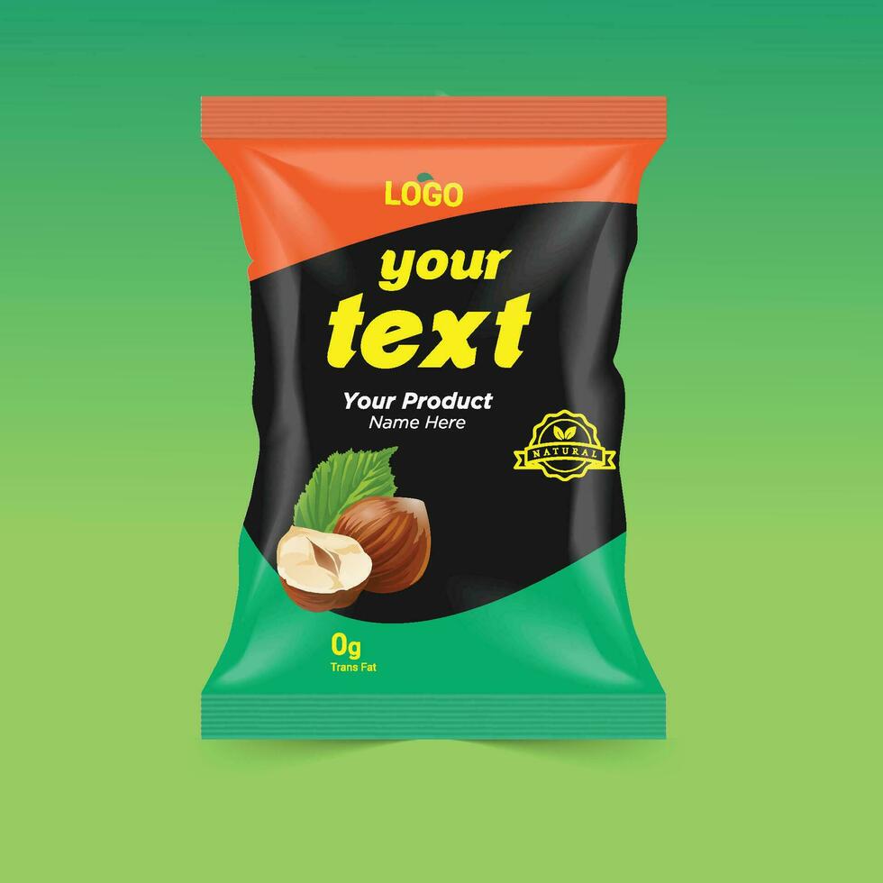 Packaging Design, foil bag Label Design, Dry fruit Packaging, Premium label design vector