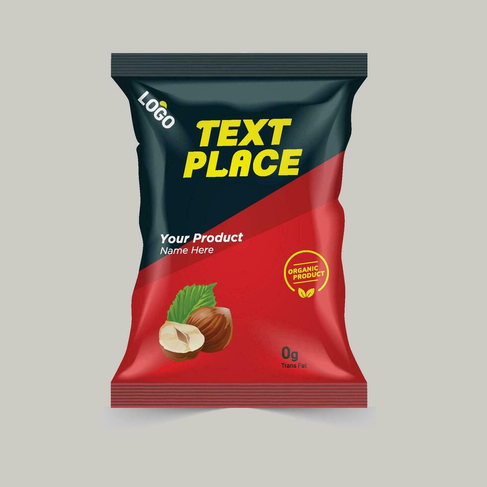 Packaging Design, foil bag Label Design, Dry fruit Packaging, Premium label design vector