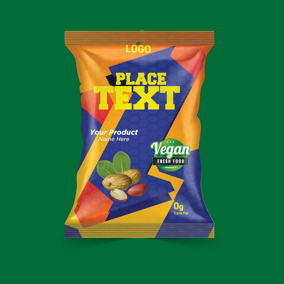 Packaging Design, foil bag Label Design, Dry fruit Packaging, Premium label design vector