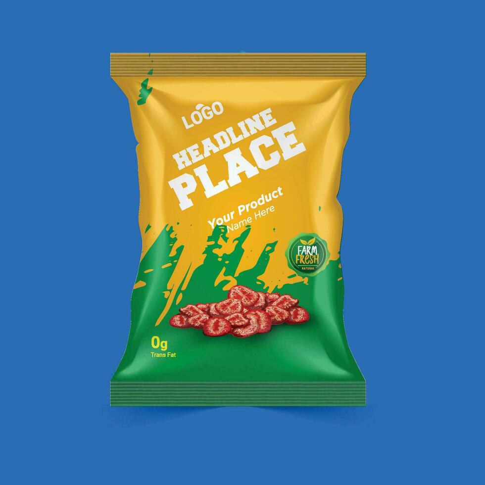 Packaging Design, foil bag Label Design, Dry fruit Packaging, Premium label design vector