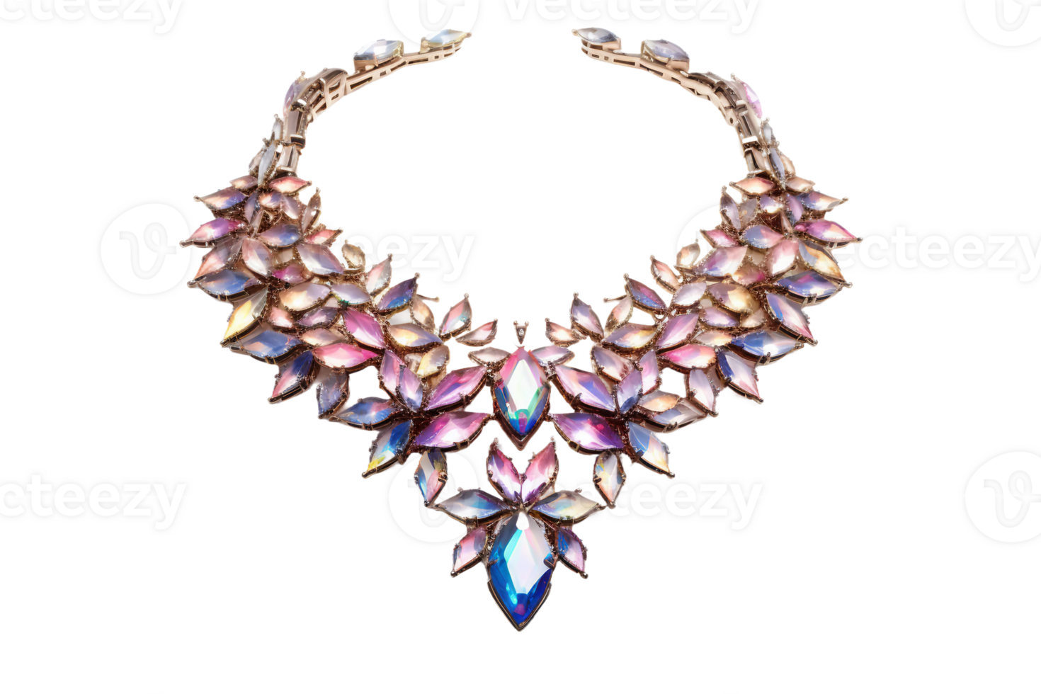 AI generated Collar Necklace with Transparent Background. png