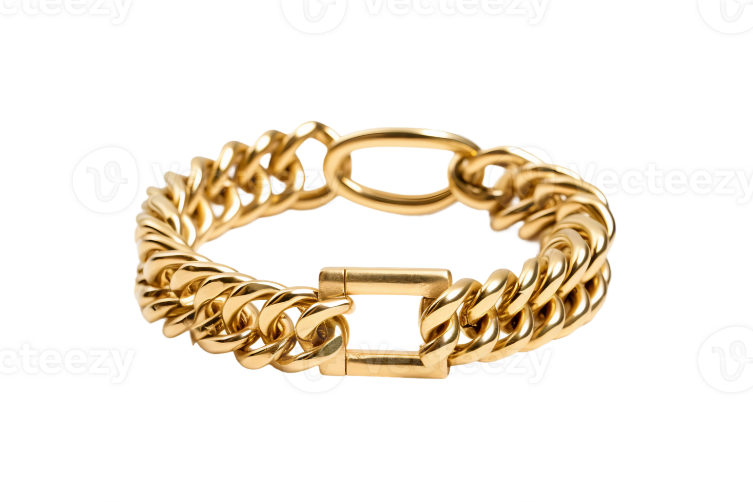 AI generated Chain Bracelet with Transparent Background. png