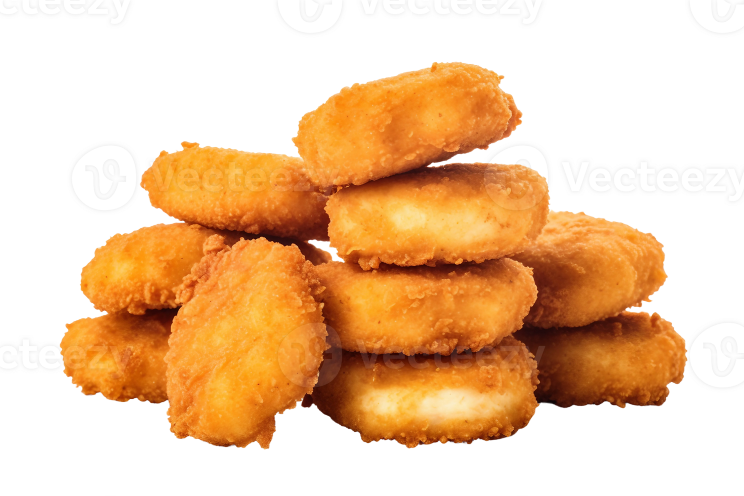 AI generated Chicken Nuggets with a Transparent Background. png