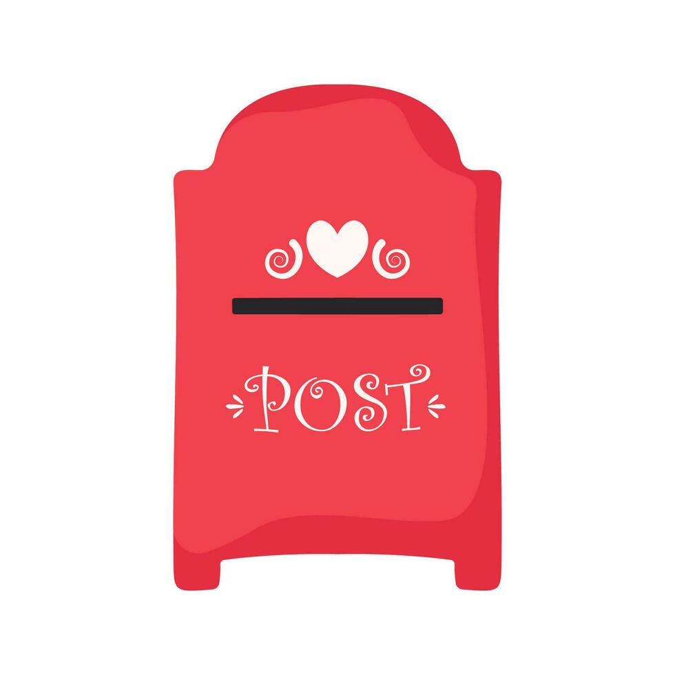 Cartoon romantic love Valentines day elements and stickers. Heart shape, sweets, cake and flowers vector symbol. Valentines day romantic objects. Box with diamond ring, envelope with letter.