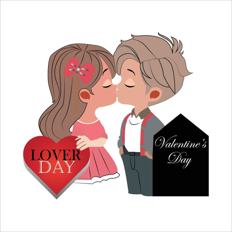 amante y san valentin día vector