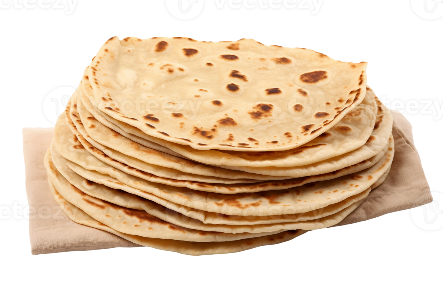 ai gegenereerd chapati met transparant achtergrond. png