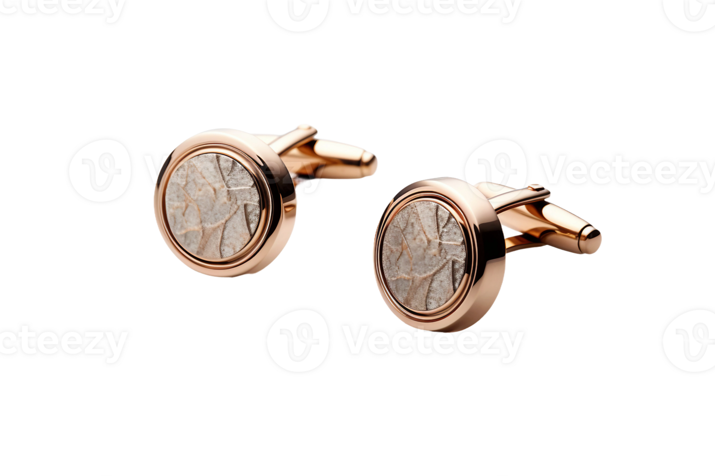 AI generated Cufflink with Transparent Background. png