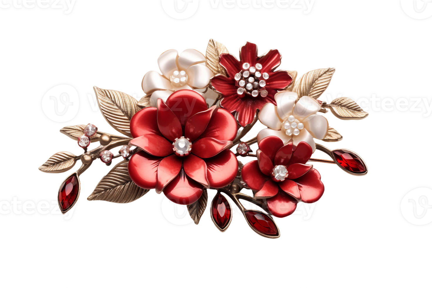 AI generated Brooch with Transparent Background. png