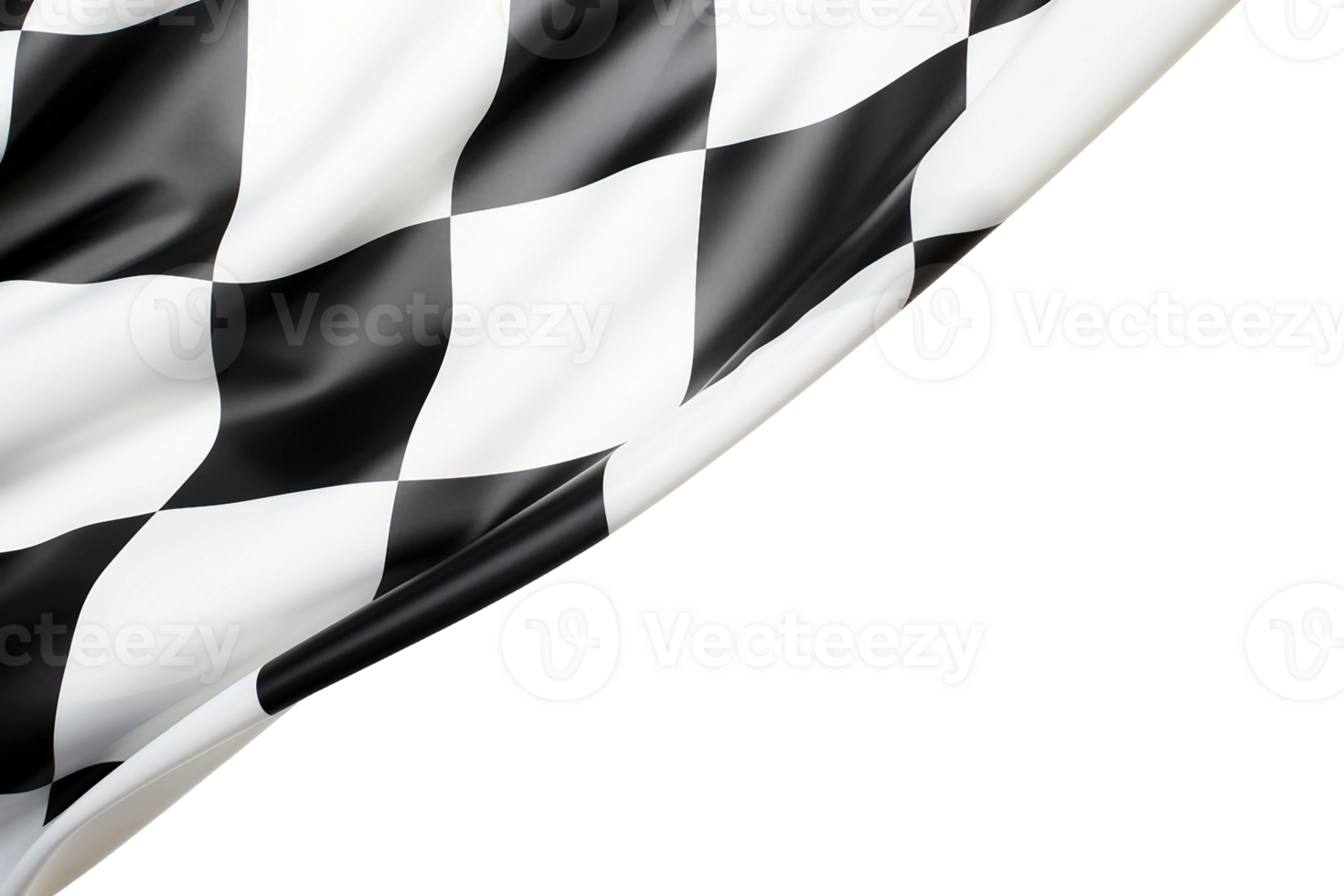 AI generated Racing Flag with Transparent Background. png