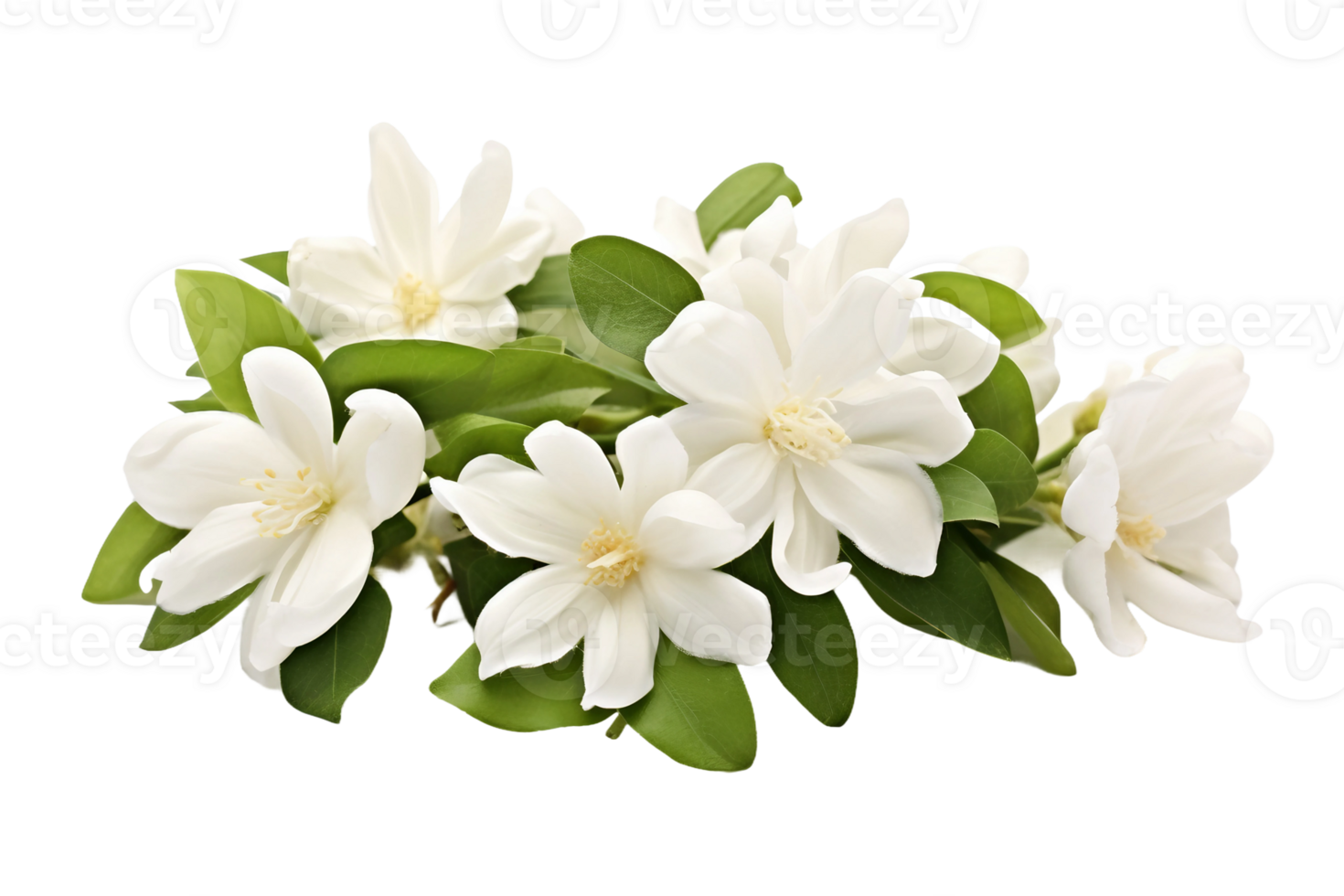 AI generated Jasmine with a Transparent Background. png