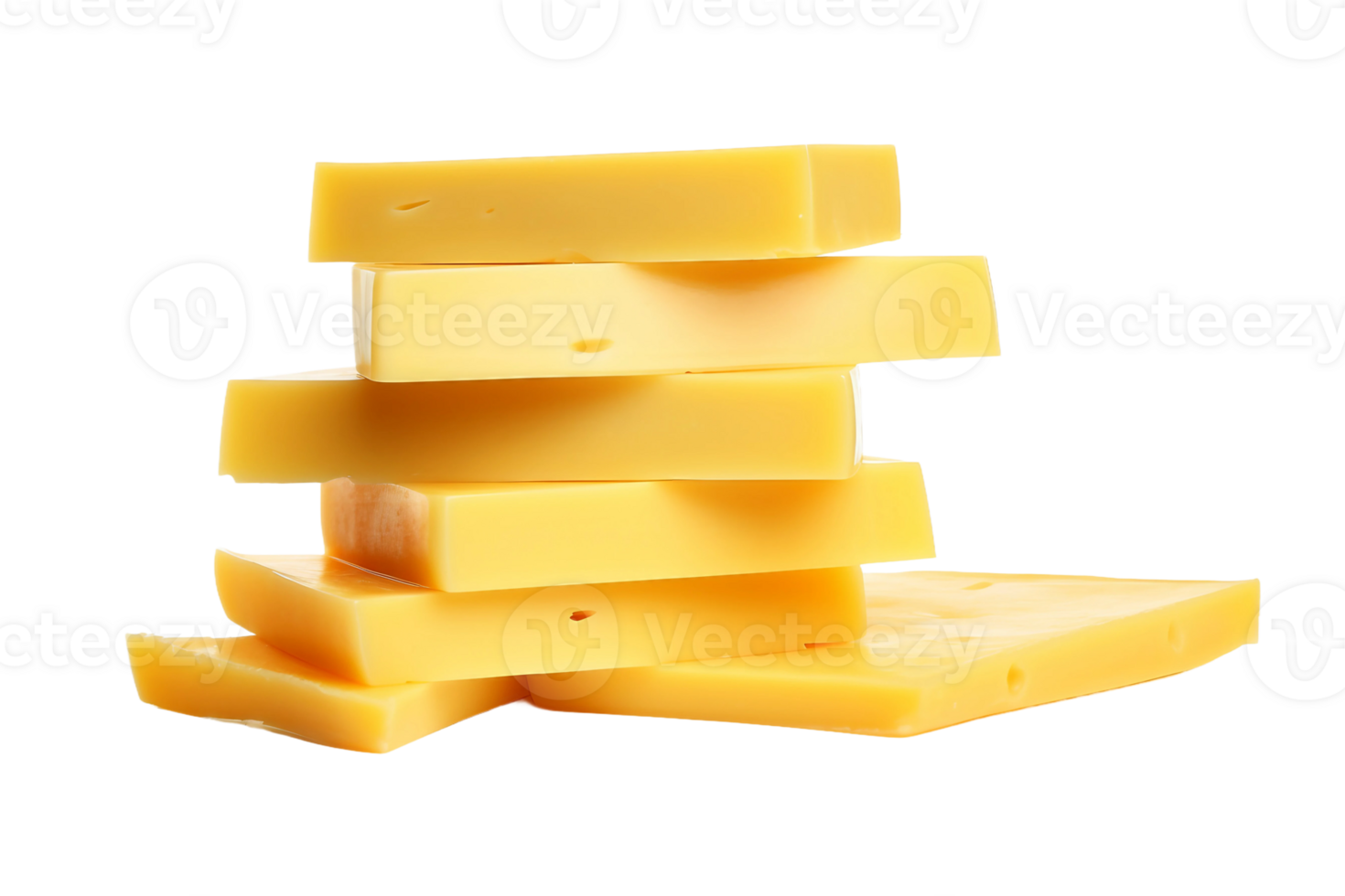 AI generated Cheese Slice on Transparent Background. png