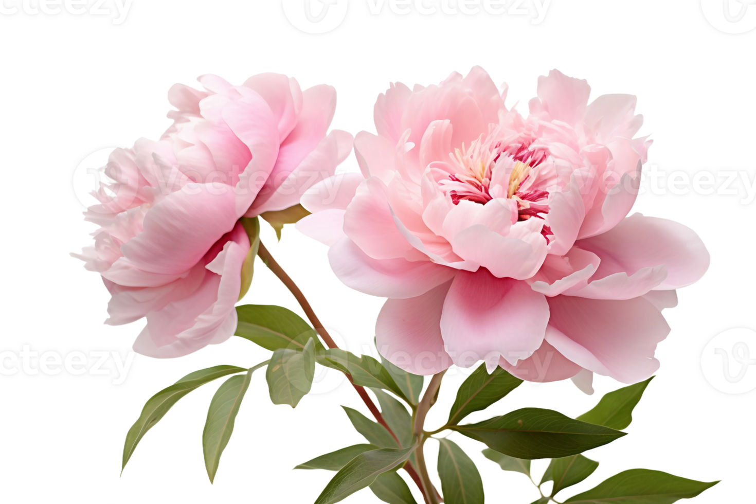 AI generated Peony with Transparent Background. png