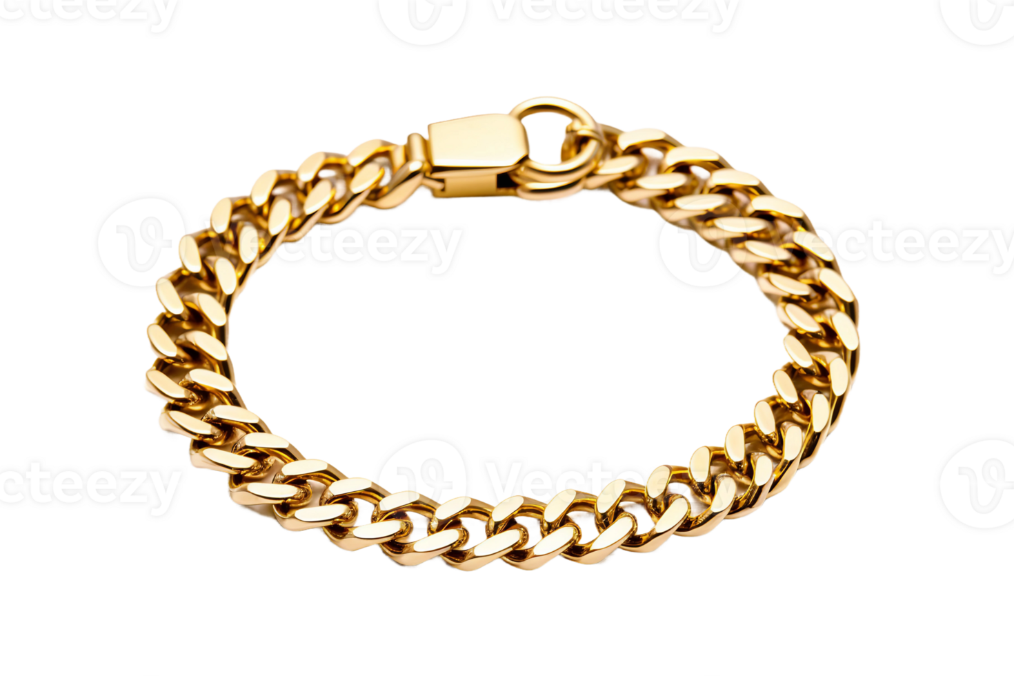AI generated Chain Bracelet with Transparent Background. png