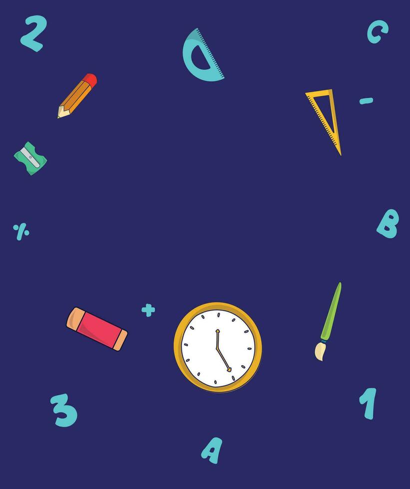 Back to school design vector illustration. Back to school background