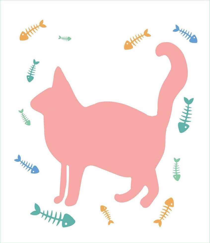 internacional gato día póster vector ilustración