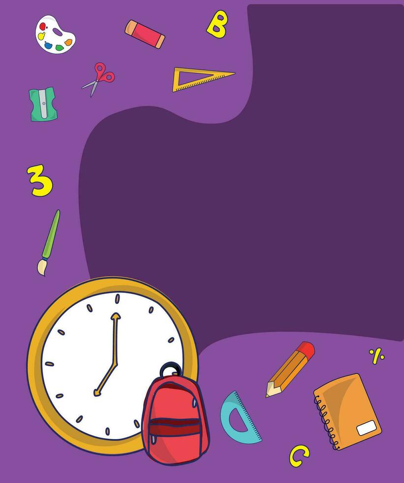 Back to school design vector illustration. Back to school background