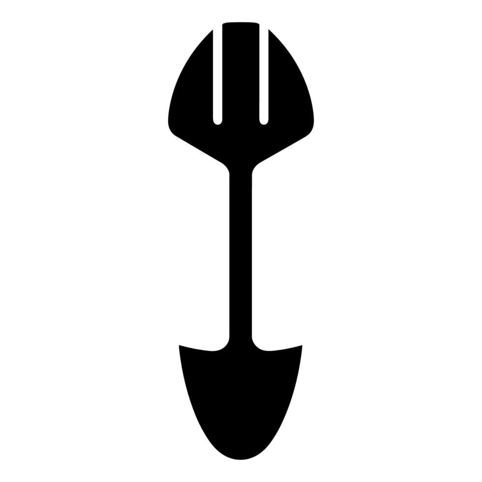 Shovels and spades in vector silhouette, Shovel Icon.