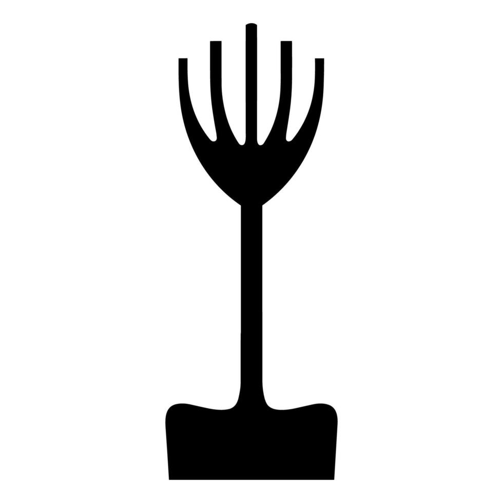 Shovels and spades in vector silhouette, Shovel Icon.