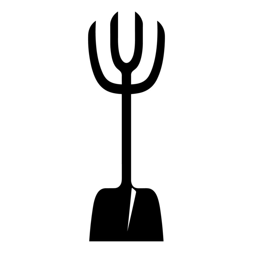 Shovels and spades in vector silhouette, Shovel Icon.