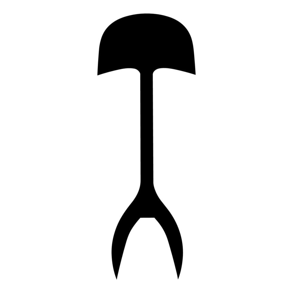 Shovels and spades in vector silhouette, Shovel Icon.