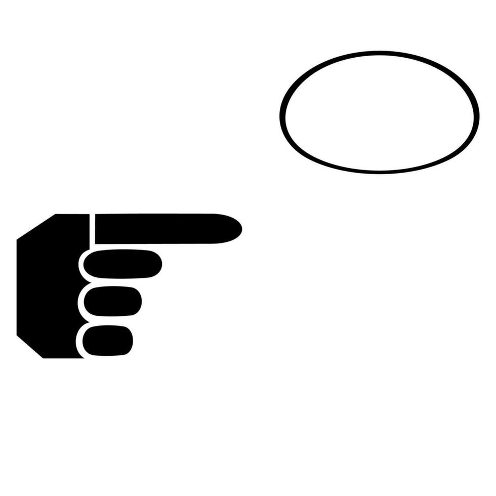 hand icon pointing to the right vector