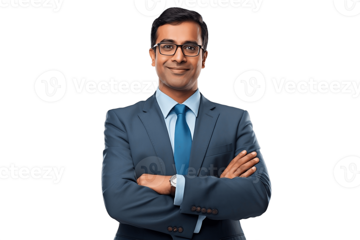 AI generated An Indian Banker On Transparent Background. AI png