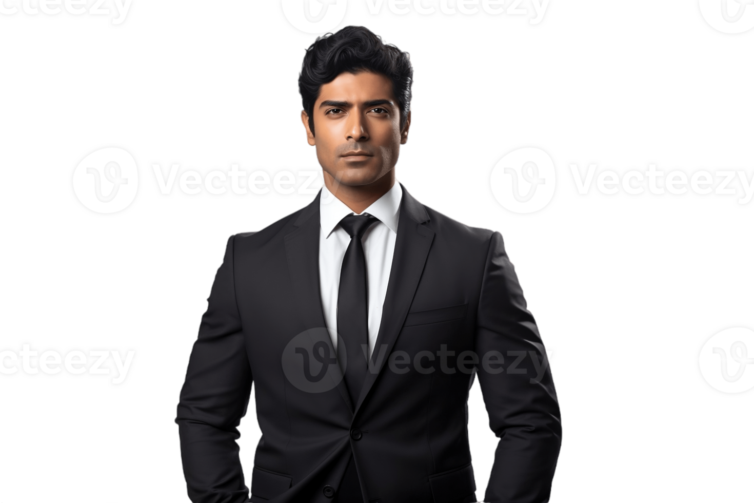AI generated Confident Indian Man in a Formal Suit on Transparent Background. AI png