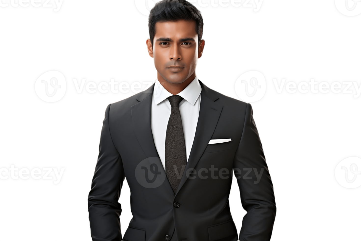 AI generated Confident Indian Man in a Formal Suit on Transparent Background. AI png