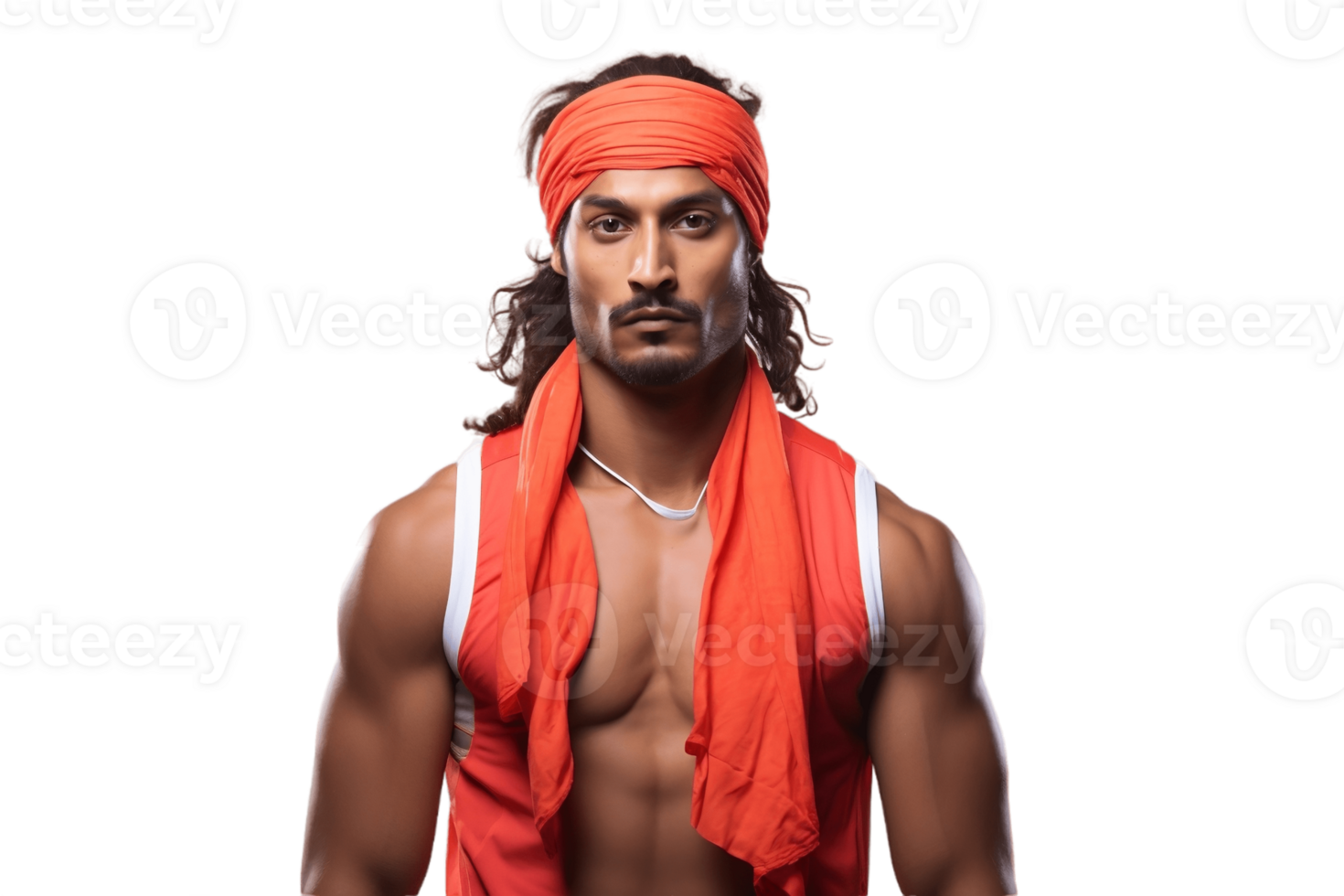 AI generated An Indian Athlete in Sports Attire on Transparent Background. AI png
