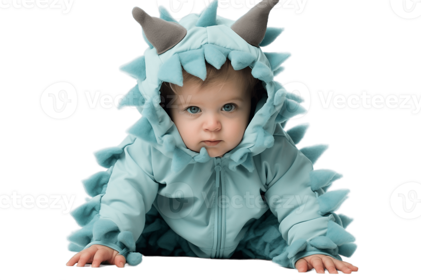AI generated Baby Boy in a Funny and Oversized Costume on Transparent Background. png