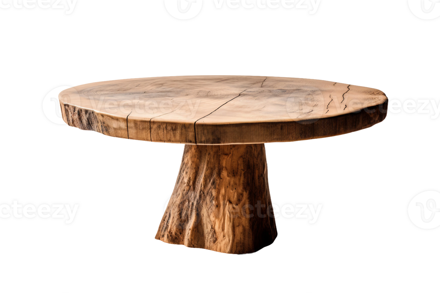 ai généré en bois table avec transparent Contexte. png