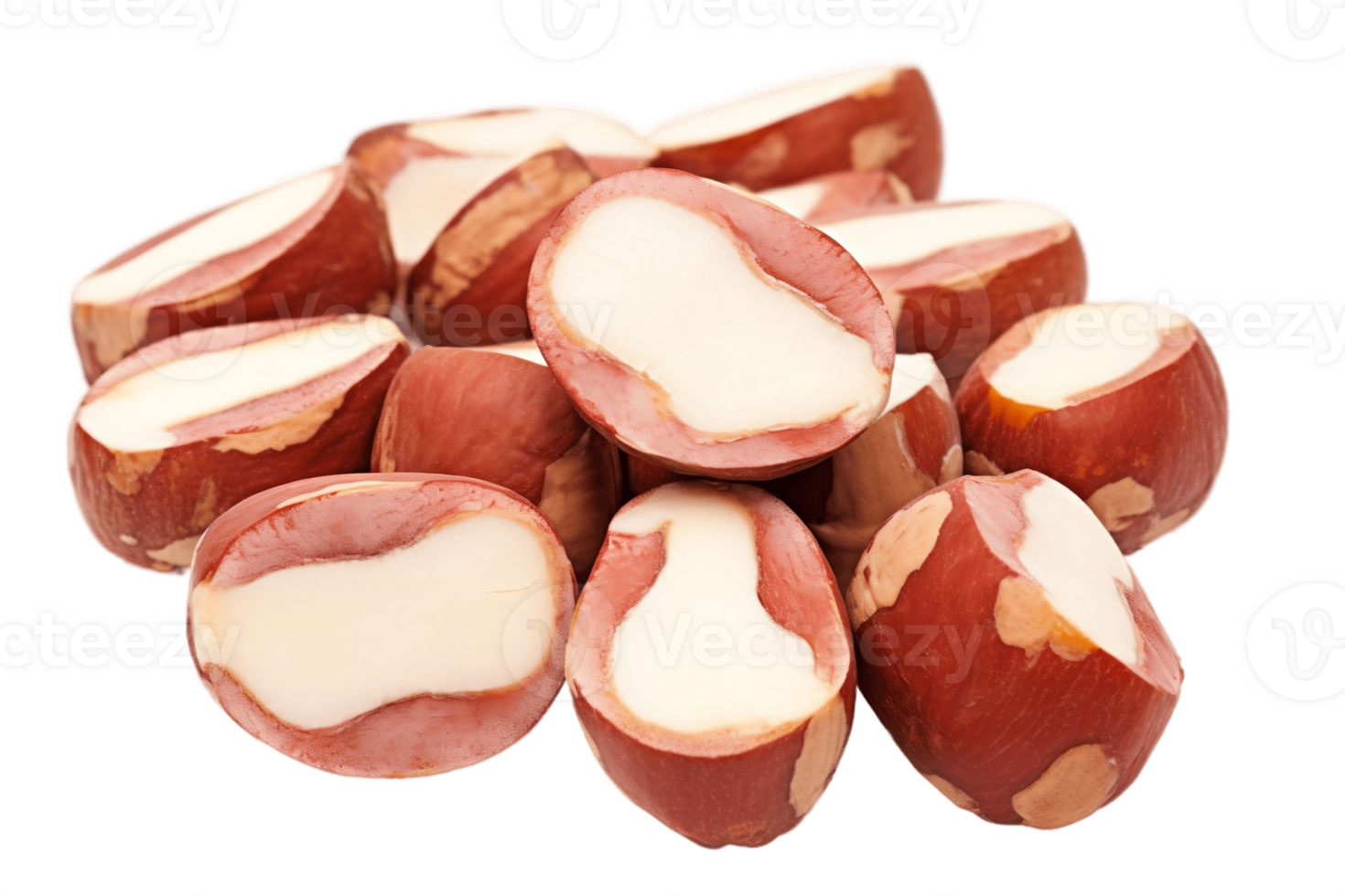 AI generated Brazil Nut on Transparent Background. AI png