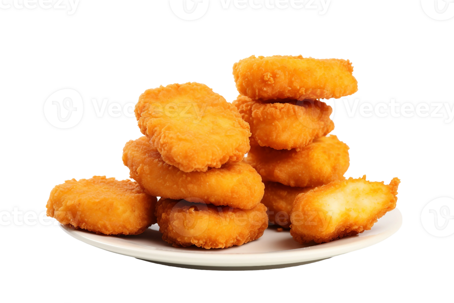 AI generated Chicken Nuggets with a Transparent Background. png
