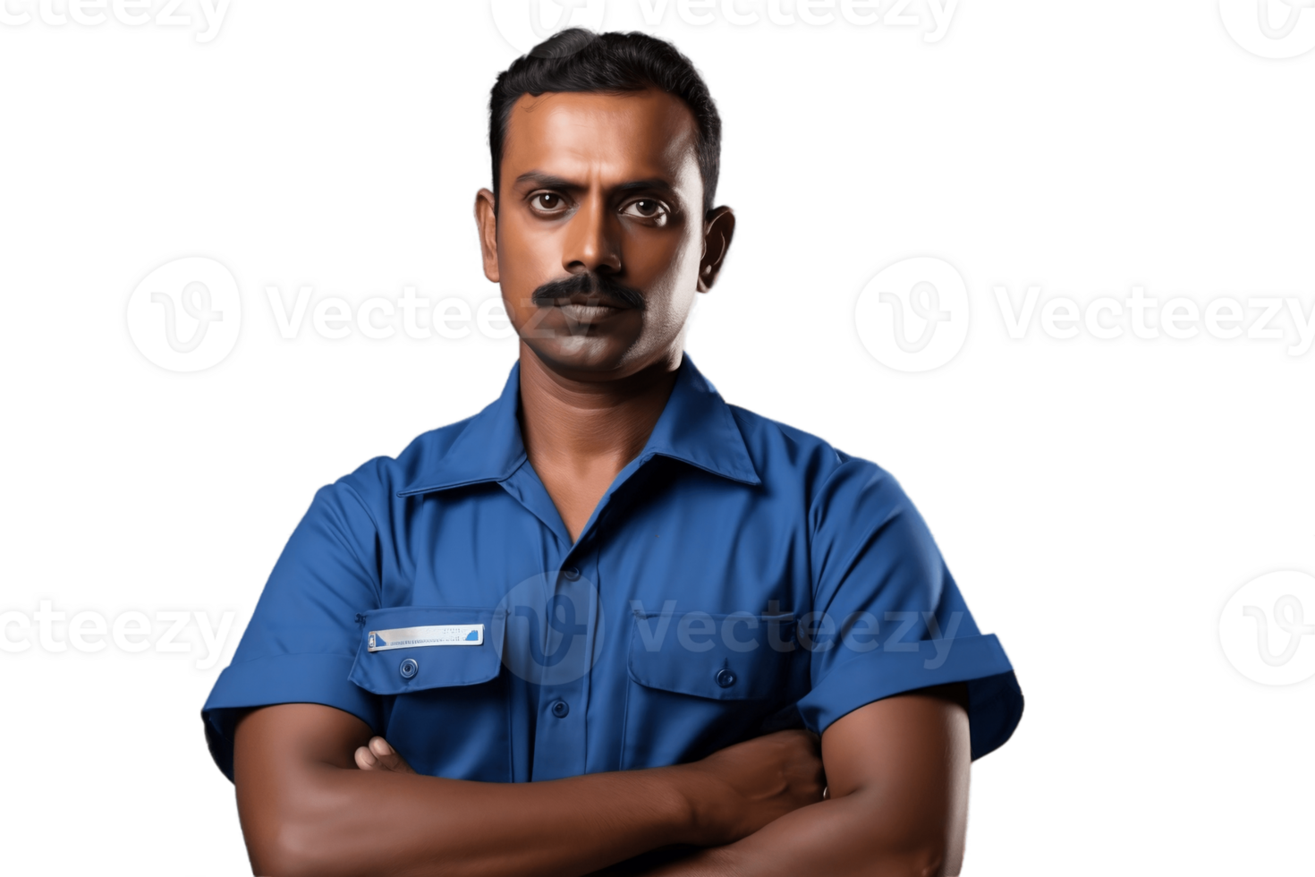 ai généré un Indien mécanicien portant une uniforme sur transparent Contexte. ai png