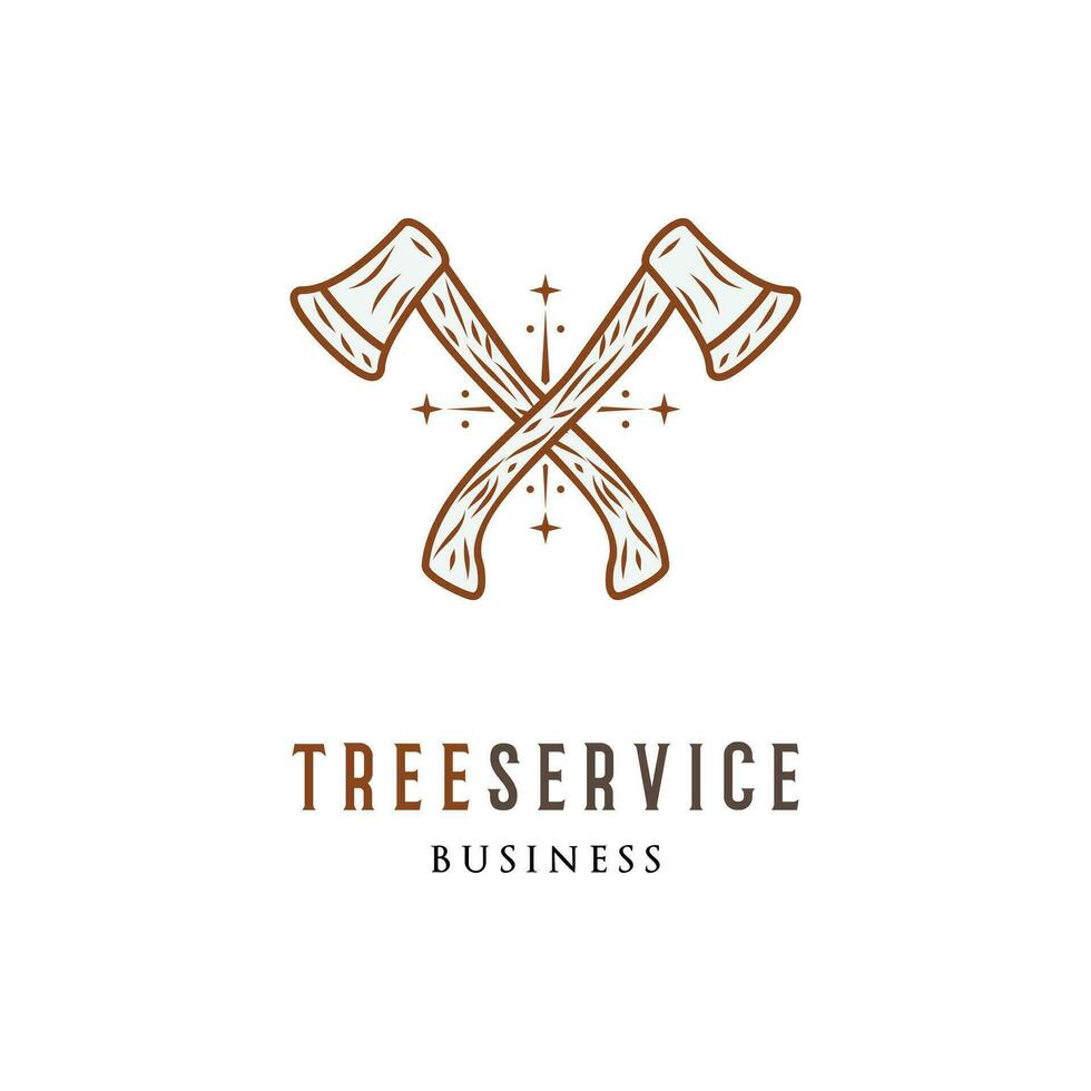 Tree Service Icon Logo Design Template vector