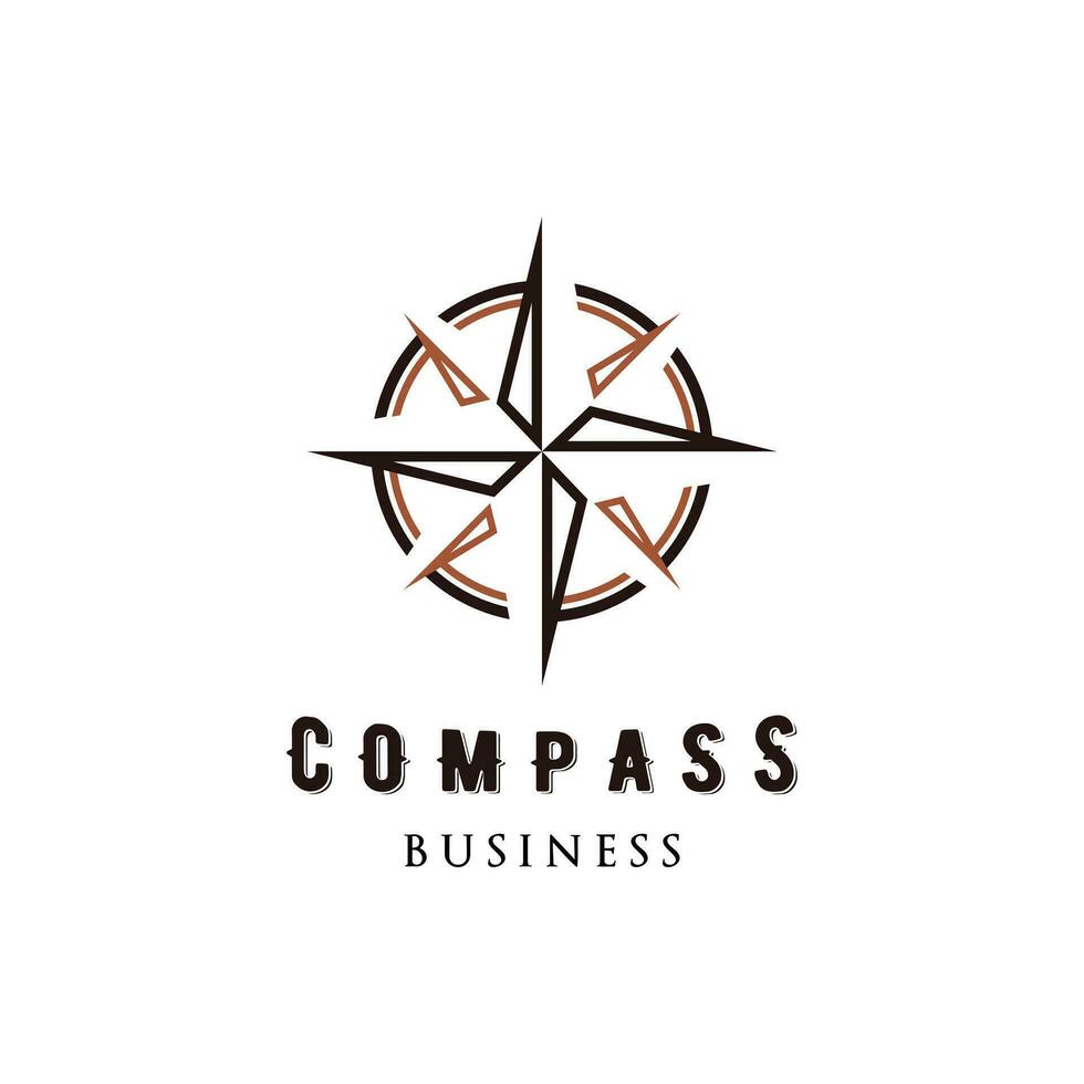Compass Icon Logo Design Template vector