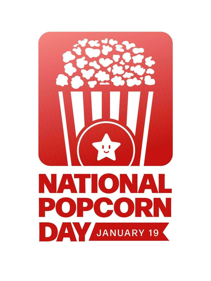 National Popcorn Day Vector Illustration on January 19th, Vector illustration design.