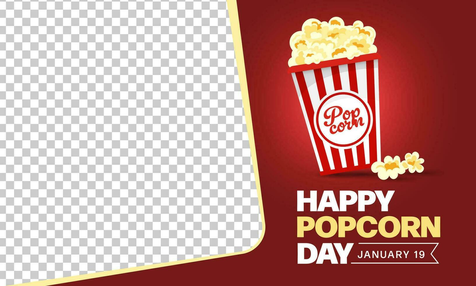 National Popcorn Day Vector Illustration on January 19th, Vector illustration design.