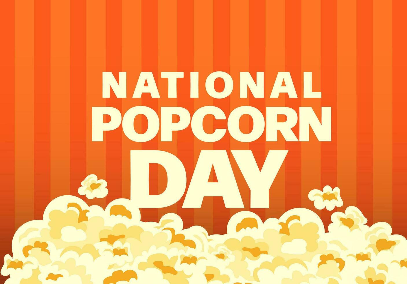 National Popcorn Day Vector Illustration on January 19th, Vector