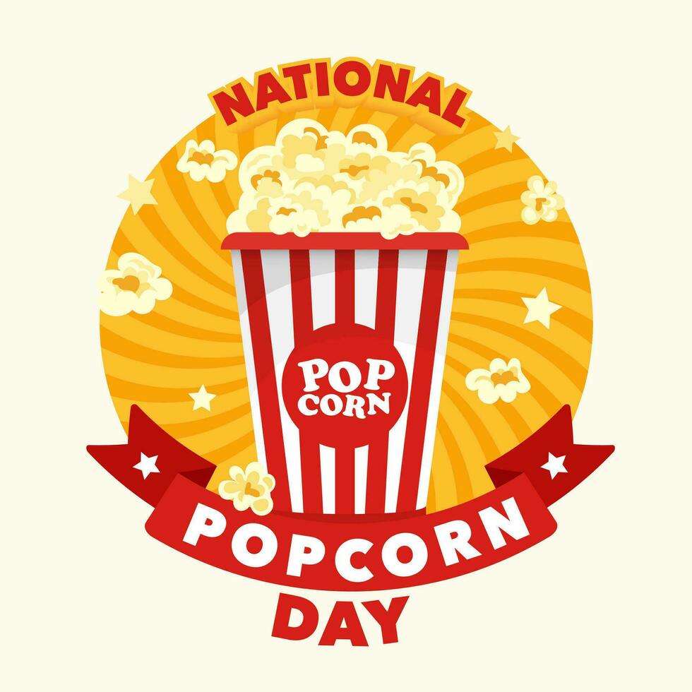 National Popcorn Day Vector Illustration on January 19th, Vector illustration design.