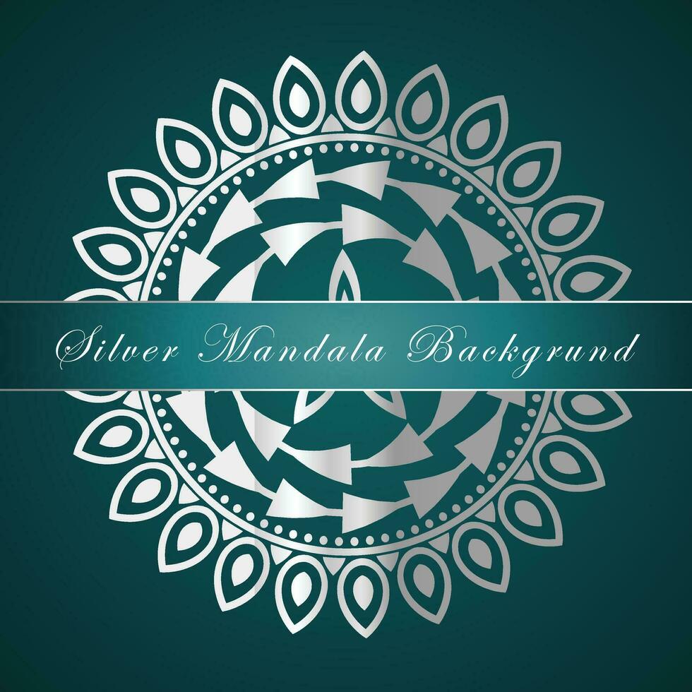 vector beautiful silver mandala background