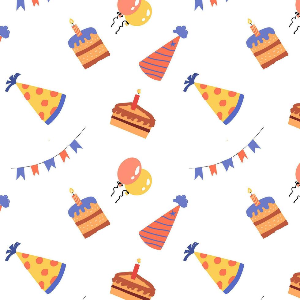 birthday anniversary seamless background vector