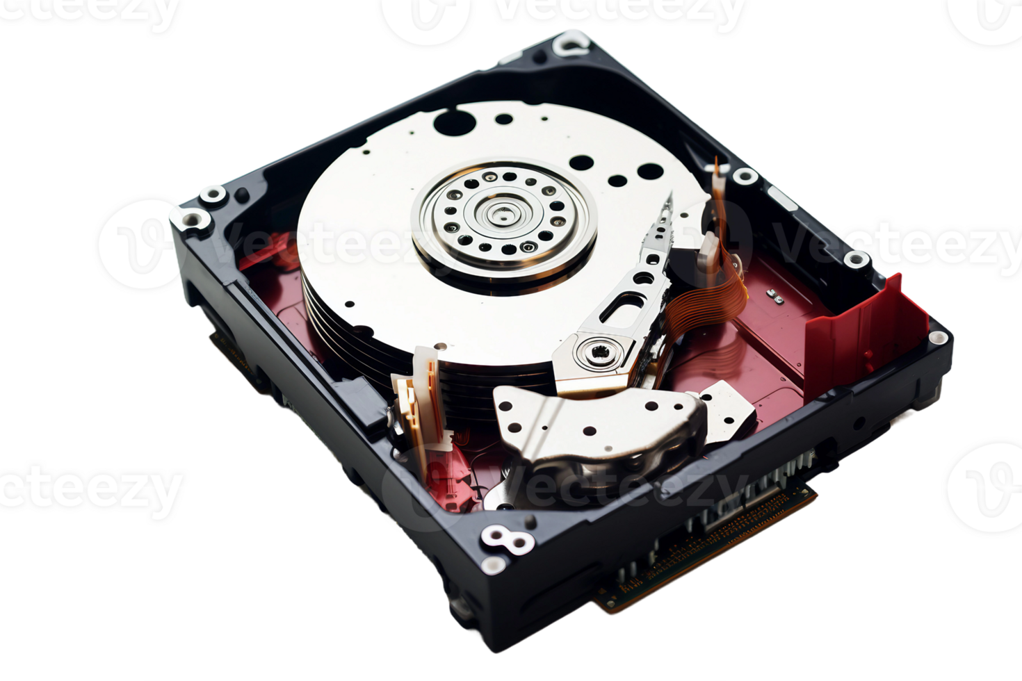 AI generated Hard Drive on Transparent Background. AI png