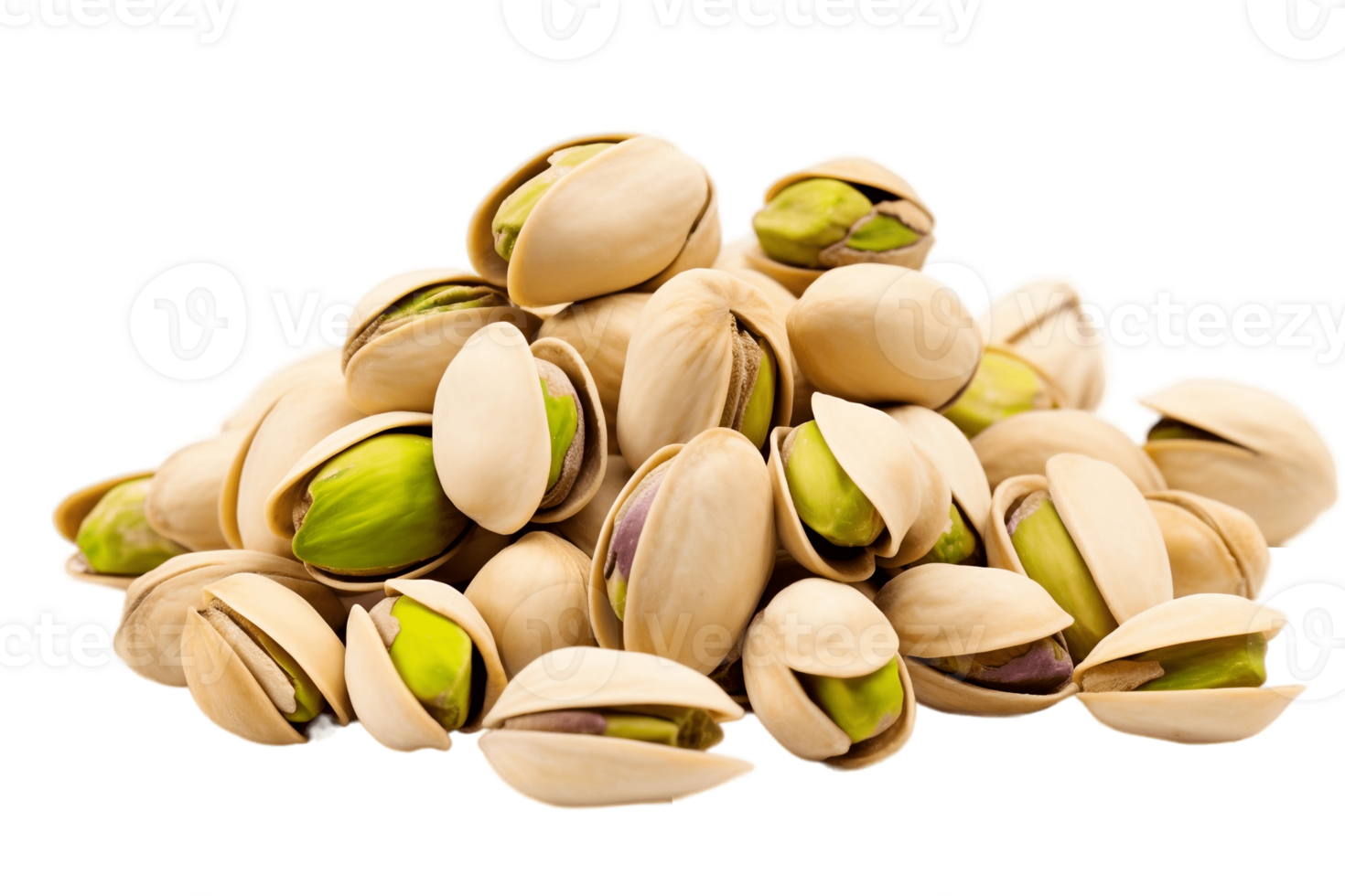 AI generated Pistachios on Transparent Background. AI png