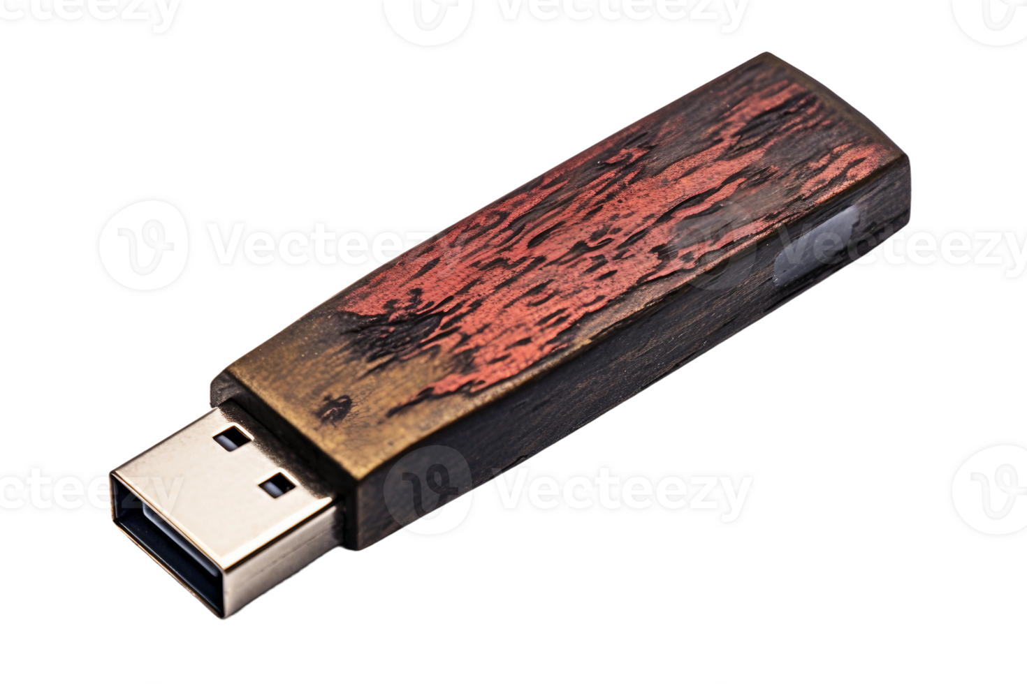 AI generated USB Flash Drive on Transparent Background. AI png